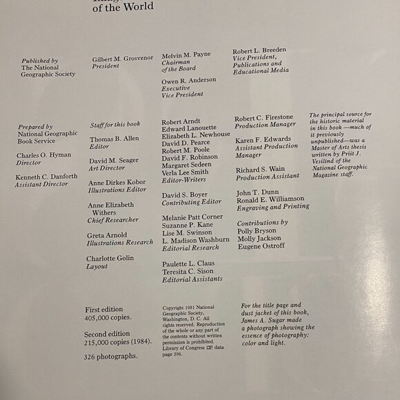 93- (VB) Vintage. Book. Collectible. Photography. National Geographic.1981. - Picture 3 of 14